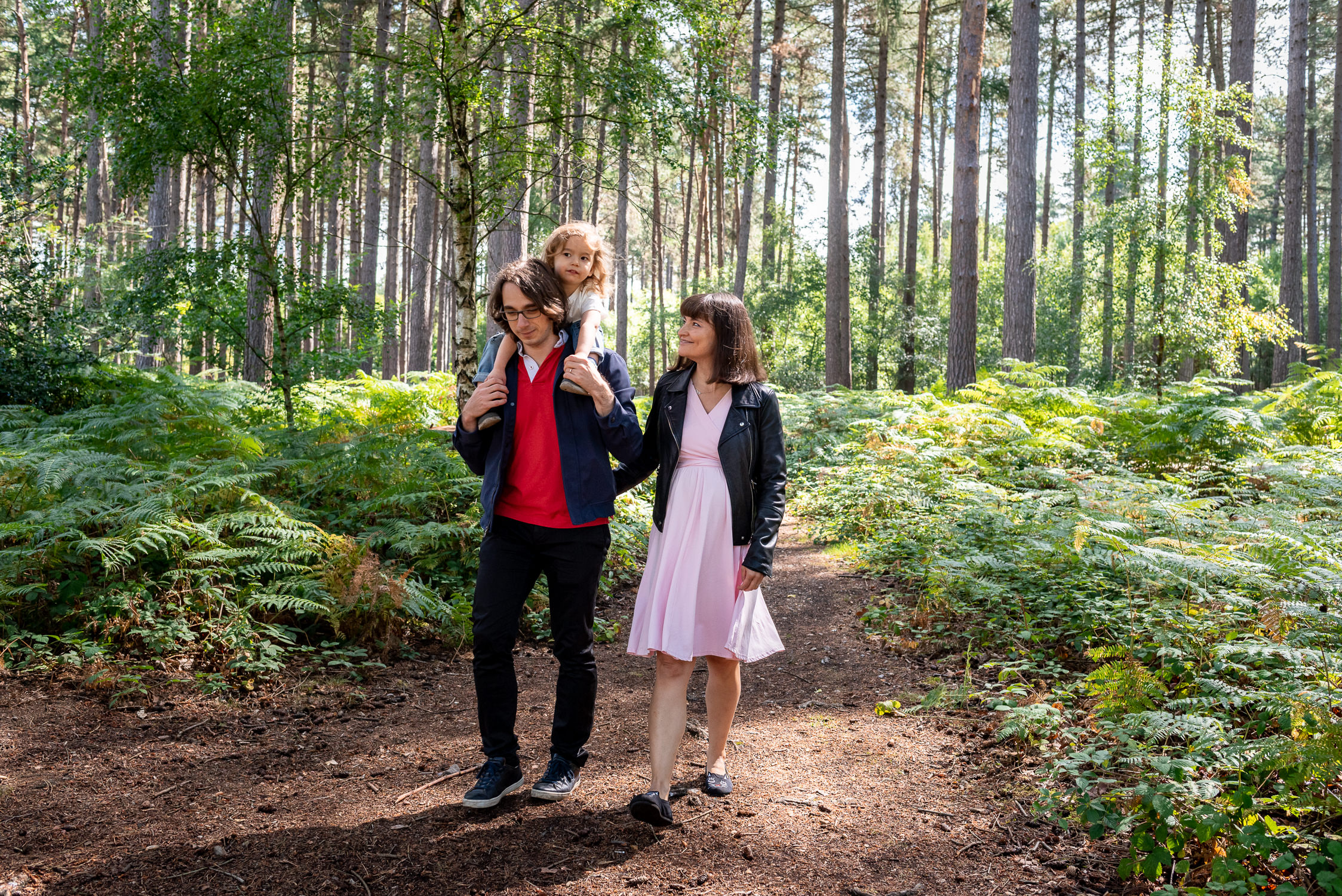 Family portrait in woodland in Black Park Country park